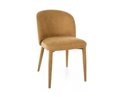 Scaun tapitat TINO WIND design minimalist, integral tapitat material textil curry/olive 50x57xH81cm