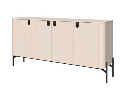 Comoda cu 4 usi RONDO 180x90x47cm casmir, picioare si manere Midnight Copper 