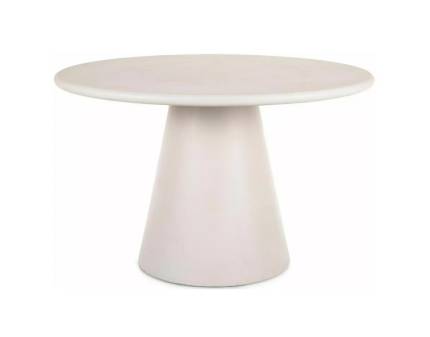 Masa AURORA ECRU din MDF si microciment ecru 120xH76cm 