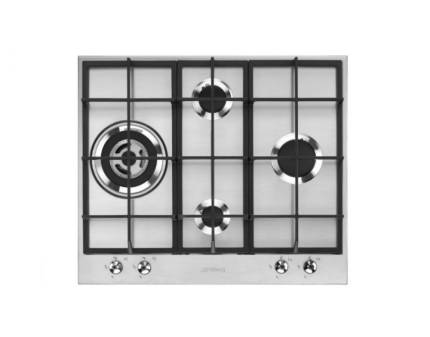 Plita incorporabila pe gaz Smeg Linea PX364L, 60 cm, inox, Wok