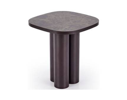 Masuta CORDINA S din MDF furniruit cu efect de marmura maro 50x50xH54cm