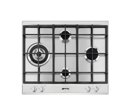 Plita incorporabila pe gaz Smeg Selezione Aesthetic P261XGH, 60 cm, inox 