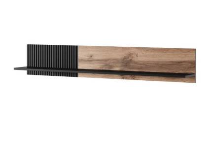 Polita suspendata RANDOM 150x25x20cm stejar/ negru