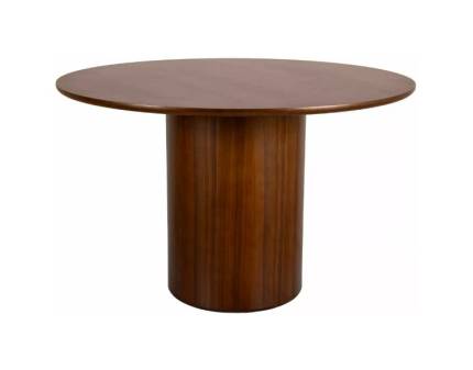 Masa RONDO NUT din MDF si furnir natural nuc 120xH76cm