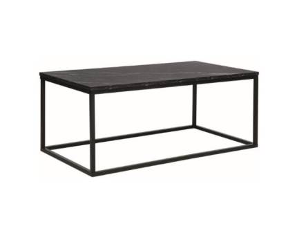 Masuta ROSSI A din PAL cu efect de marmura neagra, metal negru 110x60xH45cm