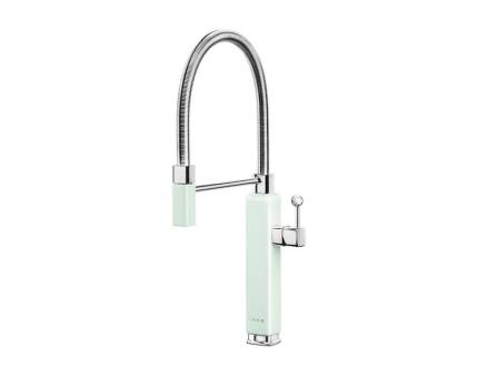 Baterie de bucatarie retro Smeg MDF50PG, verde deschis