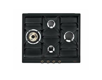 Plita incorporabila pe gaz Smeg Cortina SR764AO, 60 cm, retro, antracit