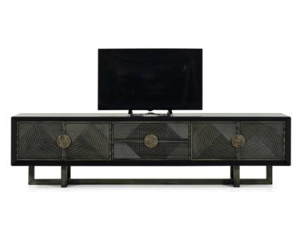 Comoda TV CROSS cu usi si 2 sertare 249x48x64cm