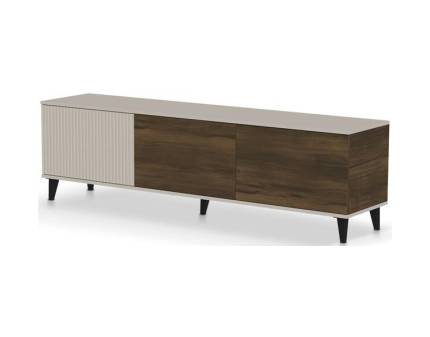 Comoda TV cu 3 usi RANDOM 2 180x52x40cm casmir/ nuc