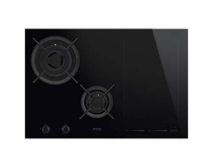 Plita incorporabila mixta Smeg Dolce Stil Novo PM6721WLDX, 75 cm latime, finisaj inox, Wok