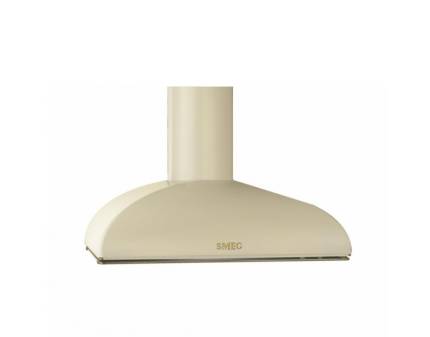 Hota semineu Smeg Colonial KS89POE, 90 cm, crem cu estetica alama