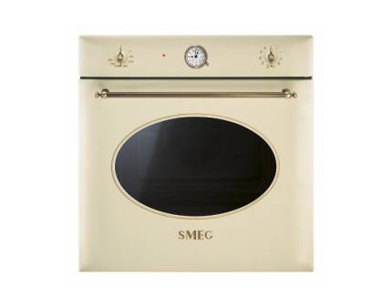 Cuptor incorporabil electric Smeg Colonial SF855PO, 60 cm, crem, retro, Vapor Clean