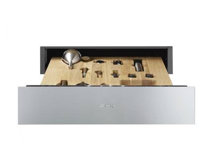 Sertar termic incorporabil Smeg Classica CPS315X, inox, 15 cm