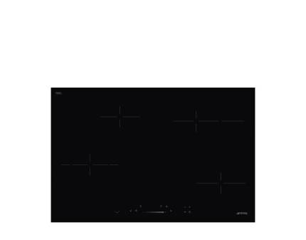 Plita incorporabila vitroceramica Smeg SE484EMTD, 80 cm latime