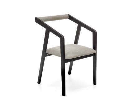 Scaun tapitat AZUL material textil grey 50x53xH79cm, cadru si picioare negre