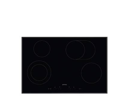 Plita incorporabila vitroceramica Smeg SE384EMTB, 80 cm latime