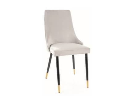 Scaun light grey PIANO VELVET